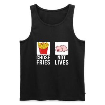 Pommes Frites Pommes Liebhaber Pommes Fritten Gesc - Männer Premium Bio Tank Top - Schwarz - Vorne - Michal (187cm)