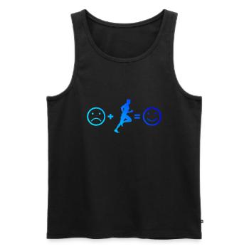 Fitness Race Running Cross Country Running - Men's Premium Organic Tank Top - black - Front - Michal (187cm)