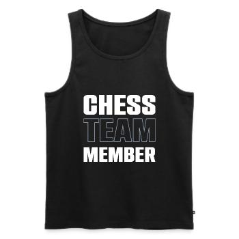 Chess Team - Men's Premium Organic Tank Top - black - Front - Michal (187cm)