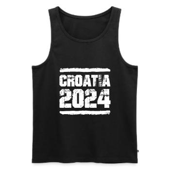 Croatia 2024 Team - Men's Premium Organic Tank Top - black - Front - Michal (187cm)