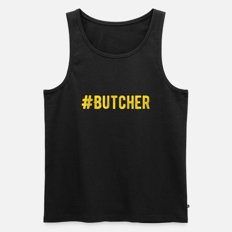 Schlachter - Fleischer - Männer Premium Bio Tank Top - Schwarz