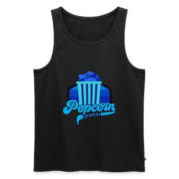 Popcorn Squad Ironic Saying Salty Popcorn - Débardeur bio Premium Homme - noir - Devant - Michal (187cm)