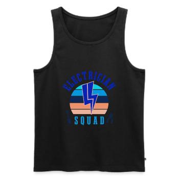 Electrician Squad Electro Worker Hobby Electrician - Men's Premium Organic Tank Top - black - Front - Michal (187cm)