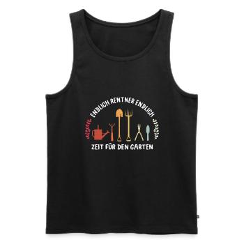 Endlich Rentner! Endlich Zeit Für Den Garten Garte - Männer Premium Bio Tank Top - Schwarz - Vorne - AI Model Male 178 light (178cm)