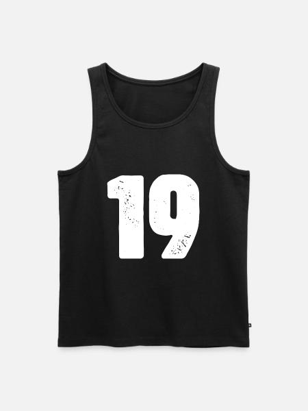 Maillot 19 Numéro - Débardeur bio Premium Homme - noir