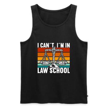 Faculté de droit Avocat étudiant en droit - Débardeur bio Premium Homme - noir - Devant - Michal (187cm)