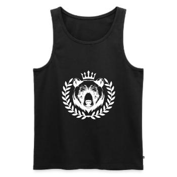 Bär Grizzly Tier - Männer Premium Bio Tank Top - Schwarz - Vorne - AI Model Male 178 light (178cm)