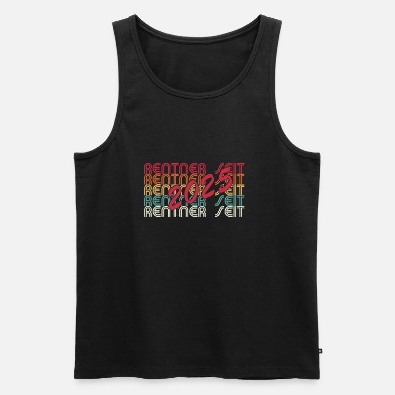 Rentner seit 2025 - Männer Premium Bio Tank Top - Schwarz