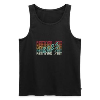 Endlich Rentner 2025 - Männer Premium Bio Tank Top - Schwarz - Vorne - AI Model Male 178 light (178cm)