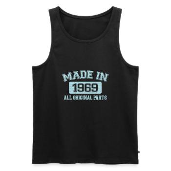 53rd Birthday Gift Born in 1969 T-Shirt - Men's Premium Organic Tank Top - black - Front - Michal (187cm)