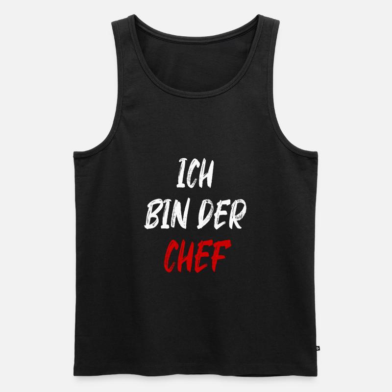 Ich bin der Chef - Männer Premium Bio Tank Top - Schwarz