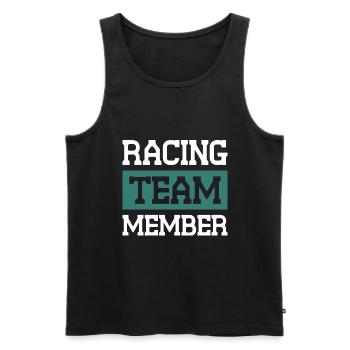 Racing Team - Men's Premium Organic Tank Top - black - Front - AI Model Male 178 light (178cm)