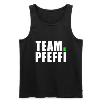 Pfefferminz Likör Pfeffi Vatertag Sauf - Männer Premium Bio Tank Top - Schwarz - Vorne - AI Model Male 178 light (178cm)