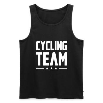 Cycling Team - Men's Premium Organic Tank Top - black - Front - Michal (187cm)