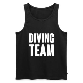 Diving Team - Men's Premium Organic Tank Top - black - Front - AI Model Male 178 light (178cm)
