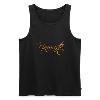 Namaste - Männer Premium Bio Tank Top - Schwarz - Vorne - Michal (187cm)