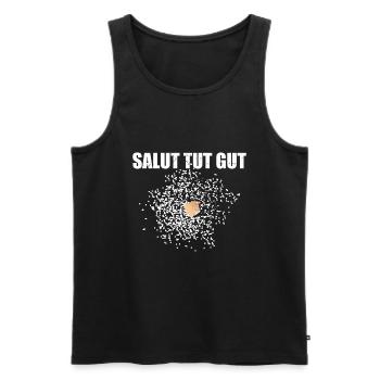 Pyro Salut tut gut - Männer Premium Bio Tank Top - Schwarz - Vorne - Michal (187cm)
