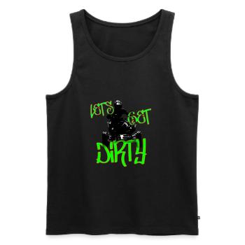 Let's get dirty - Men's Premium Organic Tank Top - black - Front - AI Model Male 178 light (178cm)