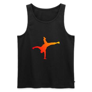Hip Hop Breakdance Bboy Bgirl Break Dance Hommes - Débardeur bio Premium Homme - noir - Devant - AI Model Male 178 light (178cm)
