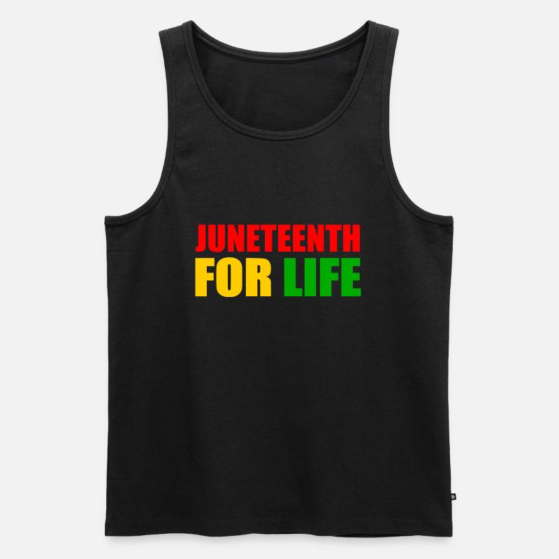 juneteenth - Männer Premium Bio Tank Top - Schwarz