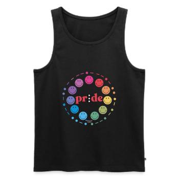 Pride Amsterdam - Men's Premium Organic Tank Top - black - Front - AI Model Male 178 light (178cm)