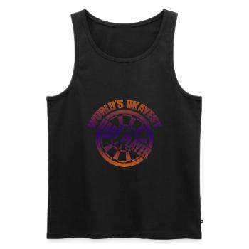 darts player - Men's Premium Organic Tank Top - black - Front - AI Model Male 178 light (178cm)