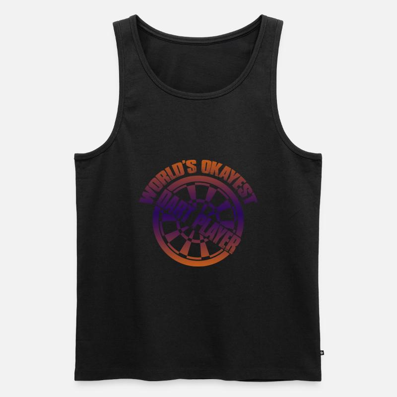 darts player - Männer Premium Bio Tank Top - Schwarz