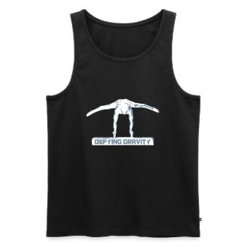 Gymnaste sur le cheval de côté, gymnastique, gymnastique - Débardeur bio Premium Homme - noir - Devant - Michal (187cm)