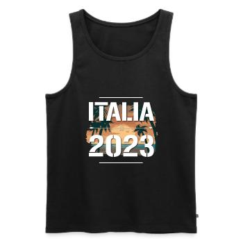 Italia 2023 - Männer Premium Bio Tank Top - Schwarz - Vorne - Michal (187cm)