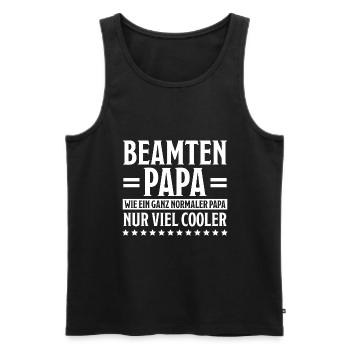 Beamter Lustiger Spruch Verbeamtung Büro Geschenk - Männer Premium Bio Tank Top - Schwarz - Vorne - Michal (187cm)