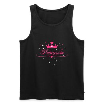For girls: princess with crown and little heart - Men's Premium Organic Tank Top - black - Front - Michal (187cm)