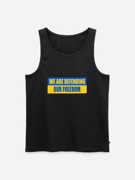 We are defending our freedom - Men's Premium Organic Tank Top - black