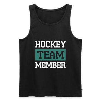 Équipe de hockey - Débardeur bio Premium Homme - noir - Devant - AI Model Male 178 light (178cm)