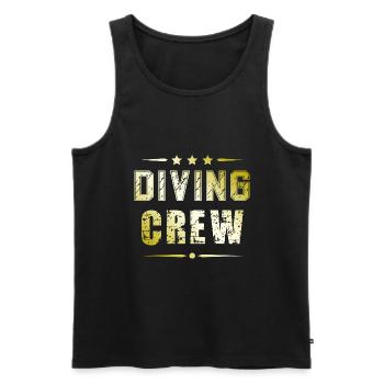 Diving Crew - Men's Premium Organic Tank Top - black - Front - Michal (187cm)