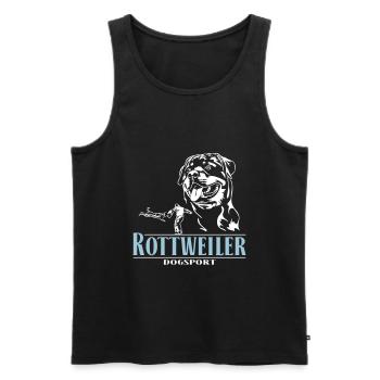 ROTTWEILER Dogsport Dogs Chien Wilsigns IGP - Débardeur bio Premium Homme - noir - Devant - Michal (187cm)