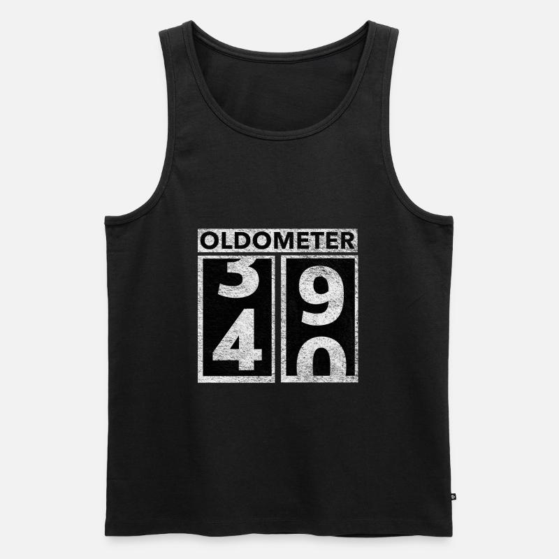 Oldometer 40 - Männer Premium Bio Tank Top - Schwarz