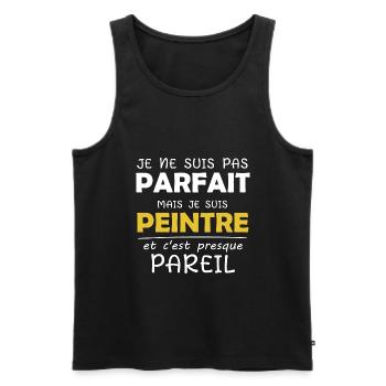 Peintre - Peinture - Cadeau - Drôle - Peindre - Débardeur bio Premium Homme - noir - Devant - Michal (187cm)