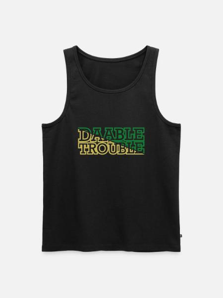 DAABLE TROUBLE Font - Männer Premium Bio Tank Top - Schwarz