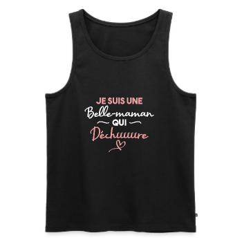 Je suis une belle maman qui déchire - Débardeur bio Premium Homme - noir - Devant - Michal (187cm)