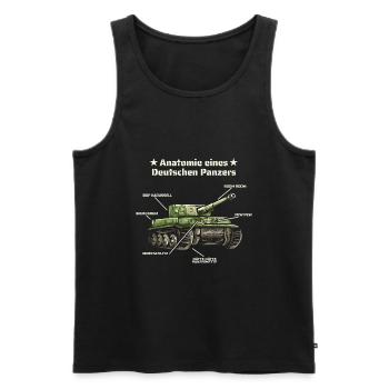 Anatomie eines Deutschen Panzers Bundeswehr Panzer - Männer Premium Bio Tank Top - Schwarz - Vorne - AI Model Male 178 light (178cm)