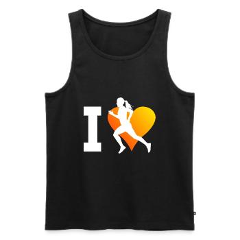Jogging Running Jogging Fitness Course Hommes - Débardeur bio Premium Homme - noir - Devant - Michal (187cm)