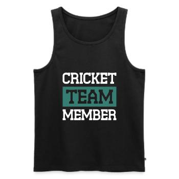 Cricket Team - Männer Premium Bio Tank Top - Schwarz - Vorne - Michal (187cm)