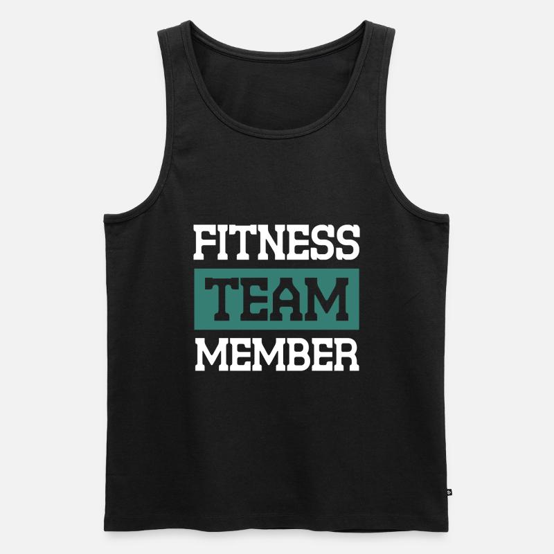 Fitness Team - Männer Premium Bio Tank Top - Schwarz