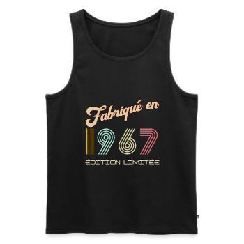 Anniversaire Fabriqué en 1967 vintage - Débardeur bio Premium Homme - noir - Devant - Michal (187cm)
