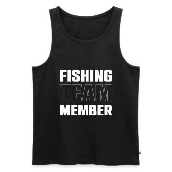 Fishing Team - Männer Premium Bio Tank Top - Schwarz - Vorne - AI Model Male 178 light (178cm)