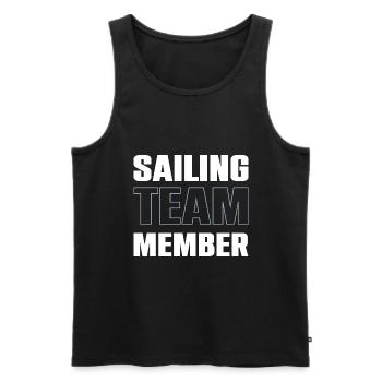 Équipe de voile - Débardeur bio Premium Homme - noir - Devant - Michal (187cm)