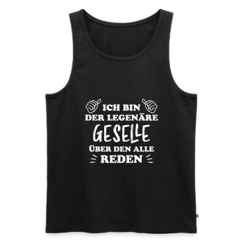 Geselle Lustiger Spruch Gesellenprüfung Geschenk - Männer Premium Bio Tank Top - Schwarz - Vorne - Michal (187cm)