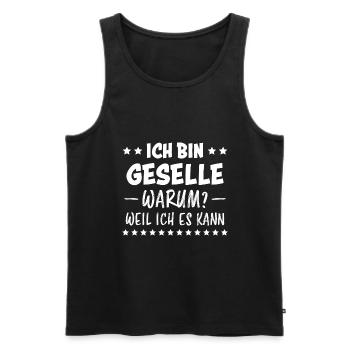 Geselle Lustiger Spruch Gesellenprüfung Geschenk - Männer Premium Bio Tank Top - Schwarz - Vorne - Michal (187cm)