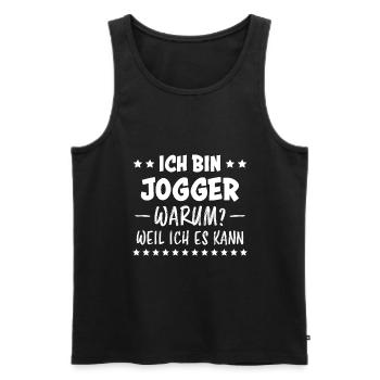 Jogger Laufen Lustiger Spruch Joggen Geschenk - Männer Premium Bio Tank Top - Schwarz - Vorne - Michal (187cm)