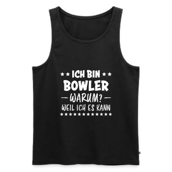 Bowling Spruch Bowlingspieler Fun Bowler Geschenk - Männer Premium Bio Tank Top - Schwarz - Vorne - Michal (187cm)